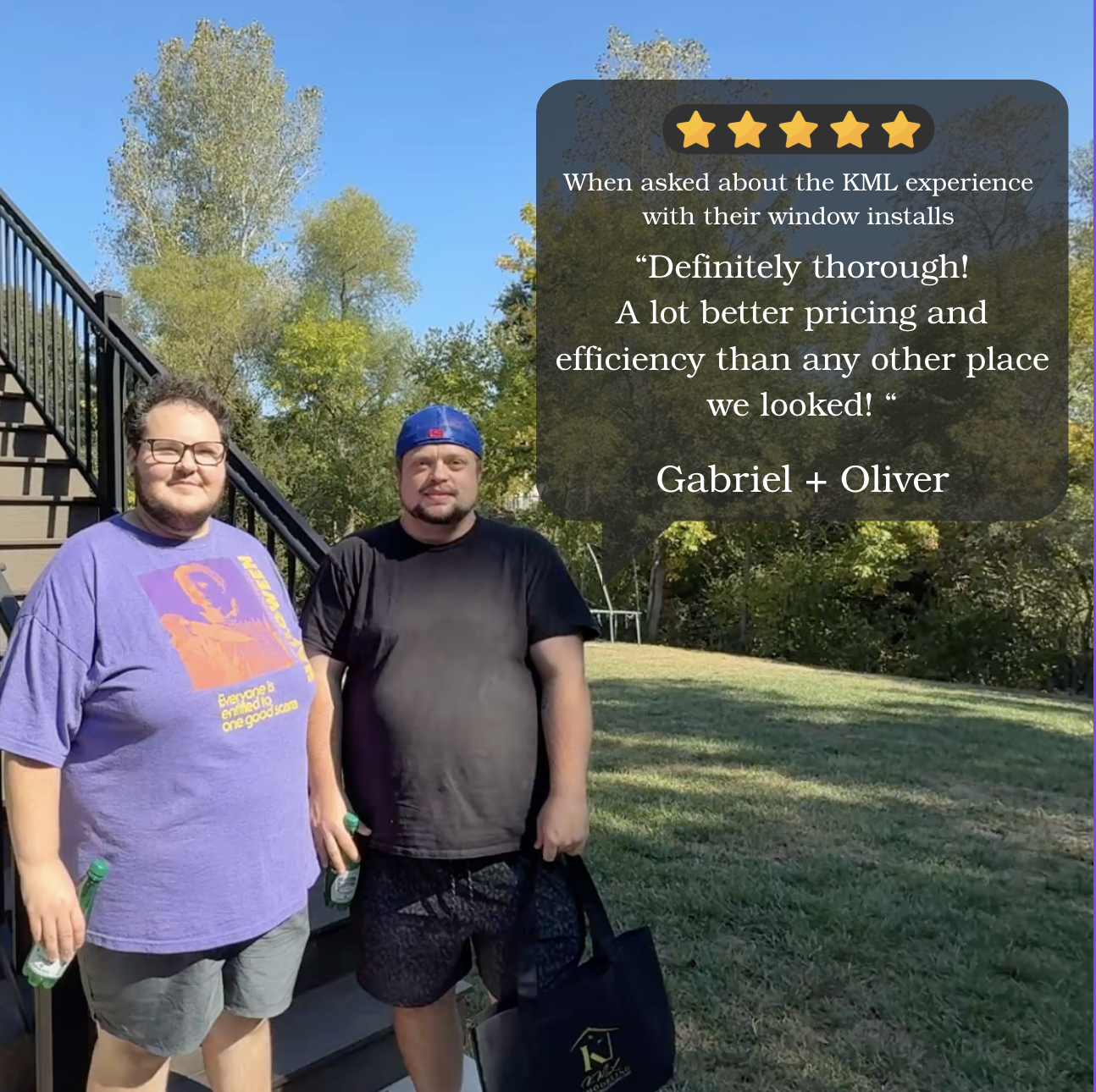 KML Window Testimonial